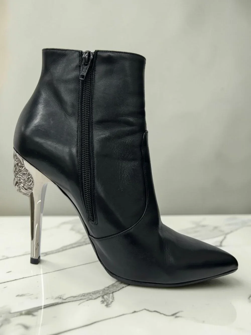 Versus Versace Lion Head Ankle Boots, New and Pristine, Size 39.5 EU